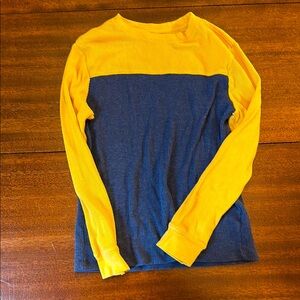 Kids Yellow and Blue Long Sleeve Shirt